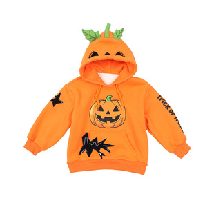 小女孩秋冬加绒款南瓜服卫衣儿童万圣节cos服幼儿园元旦舞蹈表演