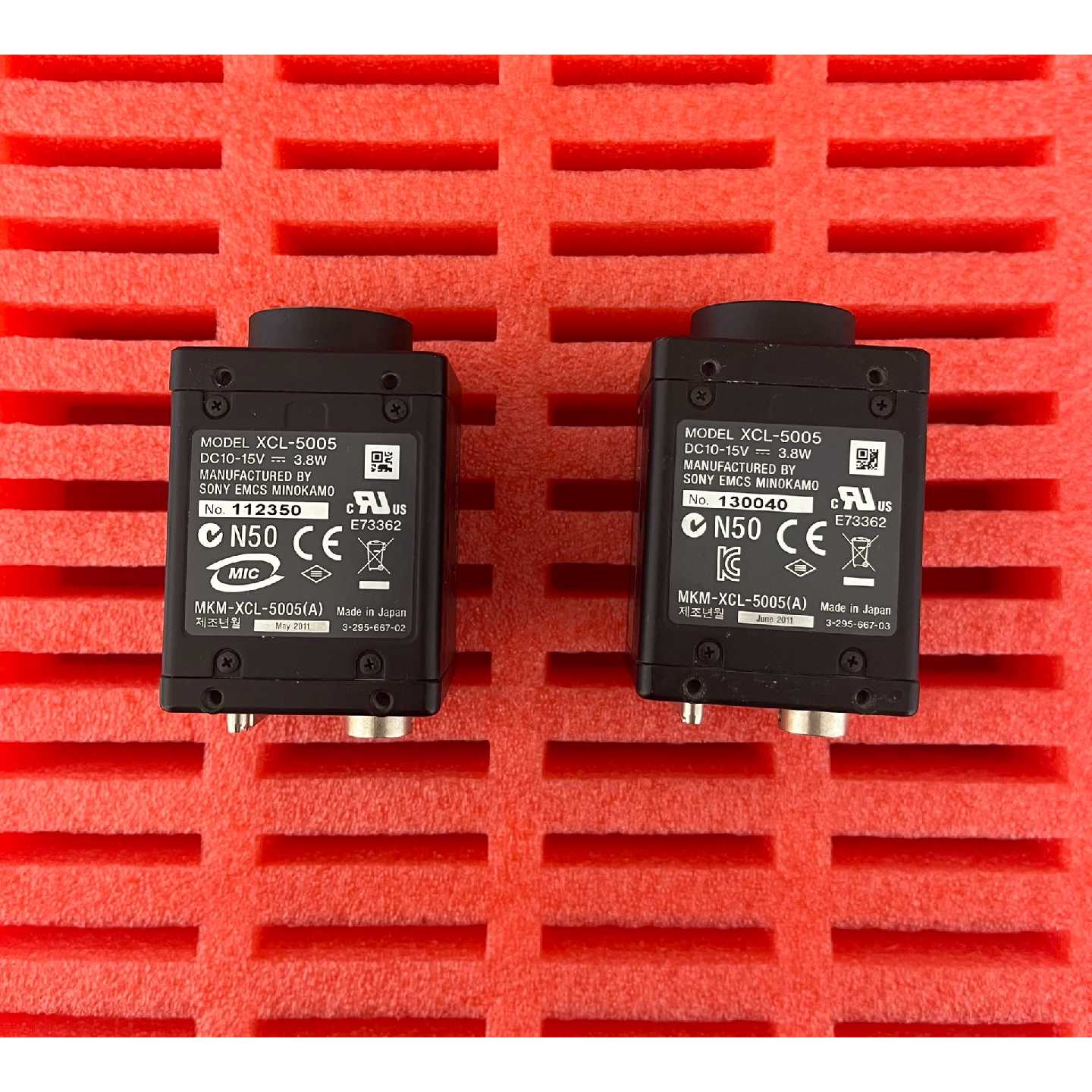 索尼SONY XCL-5005工业相机，500万像素，黑白C