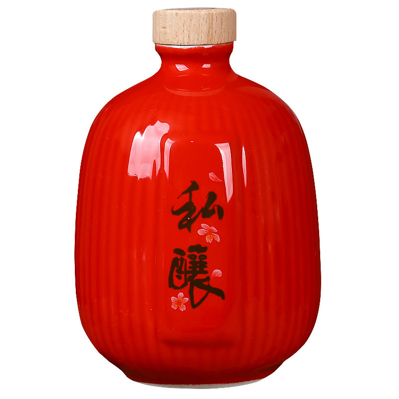 景德镇泡酒瓶果酒白酒壶创意礼品酒坛子小酒缸密封存酒瓶1斤酒桶