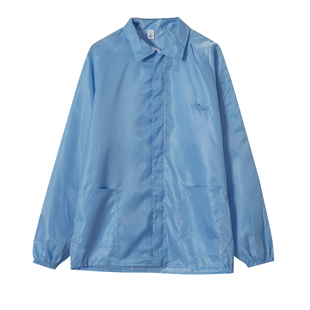 防尘服分体防静电无尘工作服喷漆防护服短款套装洁净服男女白蓝色