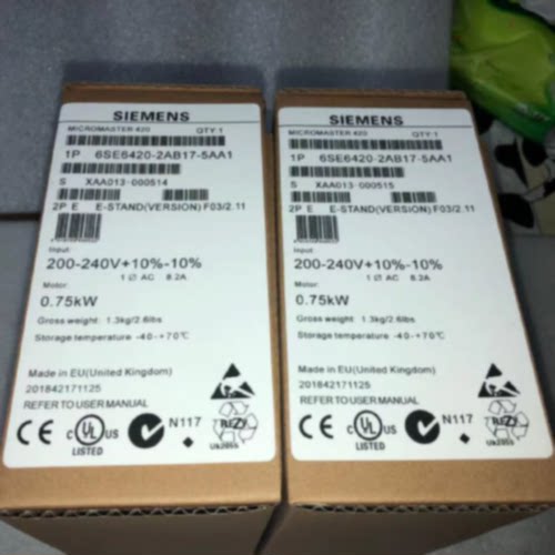 议价6SE64202AB175AA1西门子m420 0.75kW变频器6SE6420-2AB17-5AA