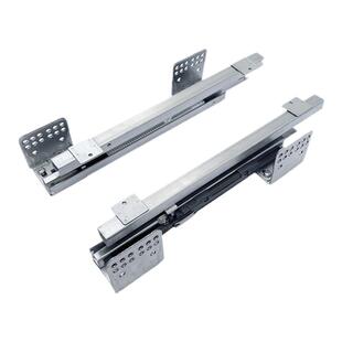 可调节隐藏托底轨拉篮轨道橱柜碗篮阻尼缓冲导轨滑轨厨房抽屉滑道