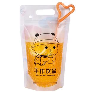 奶茶袋酸梅汤饮料袋果汁袋一次性打包袋自封口透明袋子密封包装袋