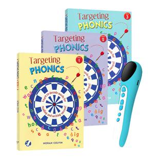 点读版Targeting Phonics 对标自然拼读3册 零基础入门 学练结合200个高频词 英语听说读写 提升阅读英文原版送音频