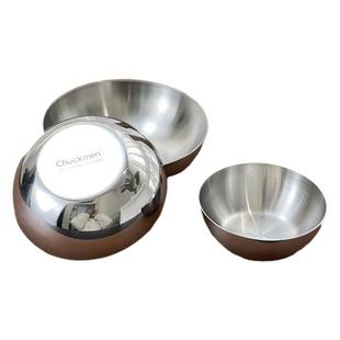 Chockmen 18/10不锈钢调味碟子家用蘸酱碟酱油碟番茄酱芥末碟醋碟