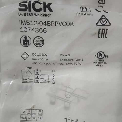 议价西克IMB12-04BPPVC0K电感式接近开关，货号107