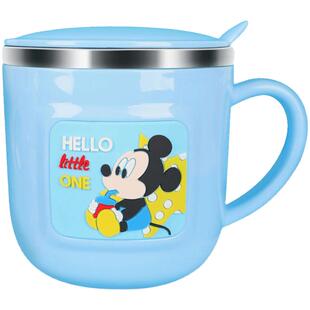 迪士尼儿童水杯家用喝水口杯刻度牛奶杯直饮幼儿园宝宝不锈钢杯子