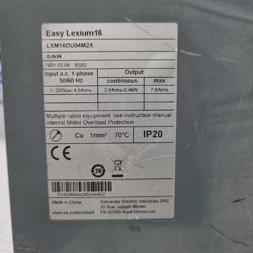 Schneider LXM16DU04M2X Motion Servo Drive Lexium 16 0.4kw-1-