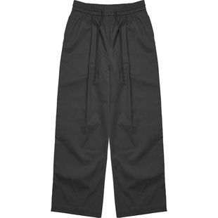 O3PARK春季新款复古学院风深灰长裤宽松百搭灰色老钱风纯色西裤