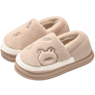 棉拖鞋女款秋冬季2025新款室内家居防滑毛绒绒保暖包跟月子棉鞋女