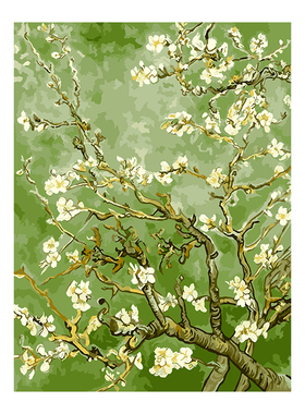 数画大师数字油画手工填色油画中式客厅装饰画减压涂色丙烯画碧絮