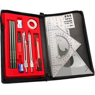 杰利工程制图绘图工具机械制图绘图圆规实用大学生专用建筑机械图学设计化工专业cad作画图圆规仪器尺规套装