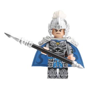 迪库积木小颗粒三国小侠人仔第8季袁绍军团颜良文丑高览 球形关节