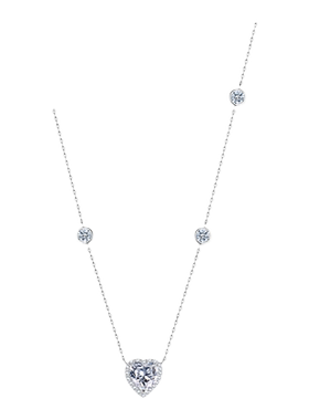 戴之梦925纯银女项链电镀白金