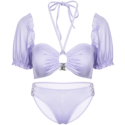 HB法式度假风分体泳衣套装