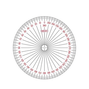 【优你客旗舰店】日本KYOE共荣360度全圆量角器整圆量角器小学生分度器半圆仪日本文具圆形量角器日本文具