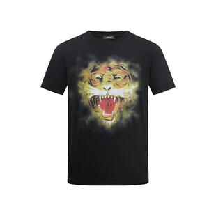 Ed Hardy埃德哈迪夏季流行新款男士针织宽松落肩黑色闪粉短袖T恤