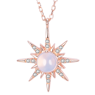 小众设计太阳神锁骨链女925银ins简约气质星芒项链网红小红书同款