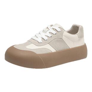 大东复古德训鞋女2026新款爆款春季鞋子厚底板鞋百搭小白鞋蓬蓬鞋