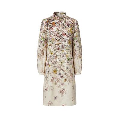 VGRASS优雅重工刺绣八宝纹连衣裙