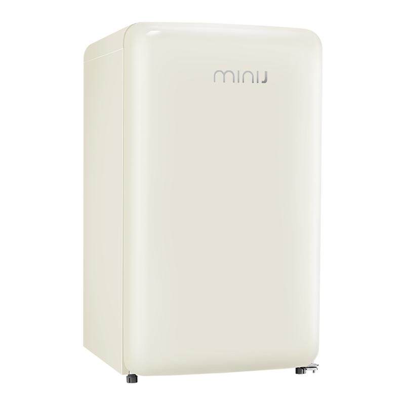 minij小吉121CM复古迷你小冰箱家用小型冷藏冷冻一体客厅饮料冰吧