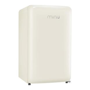 minij小吉121CM复古小冰箱家用小型冷藏冷冻一体客厅饮料礼物冰吧