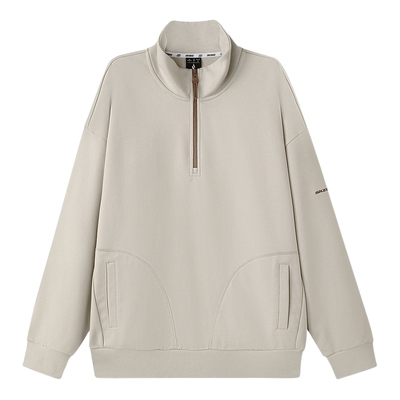 Skechers斯凯奇卫衣男女秋冬百搭半拉链针织套头衫 L126U005/0660