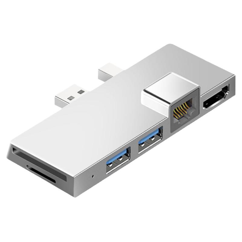 适用surface扩展坞pro6扩展器pro5分线器usb转网线接口HUB转换器