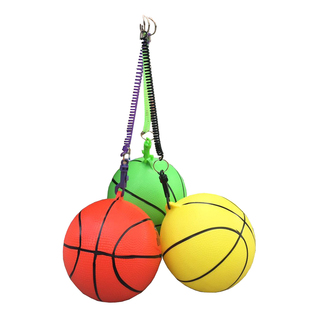 儿童链子弹力篮球吊绳手提练习拍球充气玩具球吊环链条球宝宝皮球