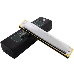 通宝TOMBO日本进口原装成人专业演奏级木格21孔复音口琴 1921S