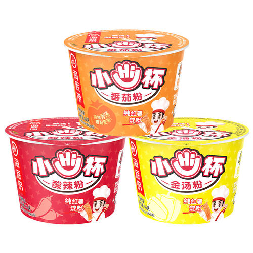 海底捞小Hi杯酸辣粉番茄粉迷你小杯桶装速食即食泡面粉丝解馋零食