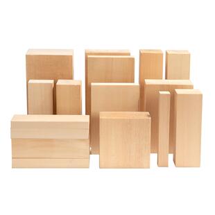 进口椴木雕刻木料DIY纯手工新手木雕木方定制原实木块板软木木方