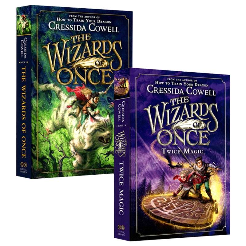 远古魔法师2册 英文原版 The Wizards of Once 英文版进口儿童章节奇幻小说 驯龙高手同作者 Cressida Cowell 青少年英语课外读物