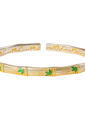 宫里上新古法足银999竹节手镯