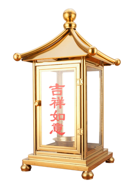 四面天灯烛台灯房防风防雨玻璃蜡烛灯罩佛堂寺庙宗祠酥油添油灯