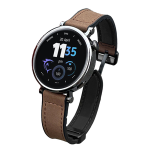 适用华为watchgt6手表表带磁吸疯马皮锁扣gt5智能gt4/3pro皮质高级感gt2/pro/ecg替换带荣耀Magicwatch2夏季