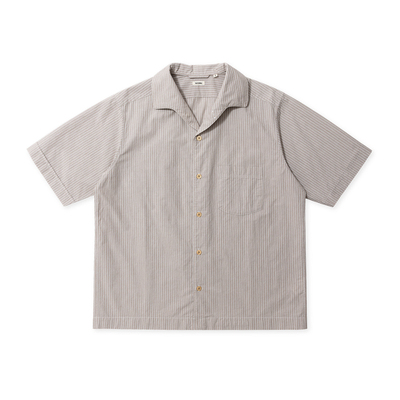 TACITURNLI STRIPE SHARK T-SHIRT 条纹鲨鱼领短袖衬衣