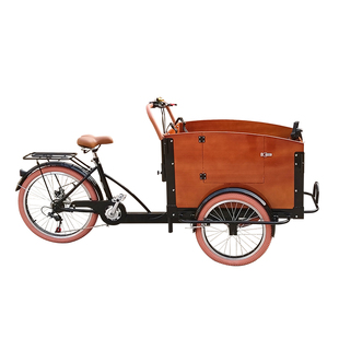 欧纳伯cargo bike欧式亲子自行车接送遛娃倒骑驴三轮车可定制电动