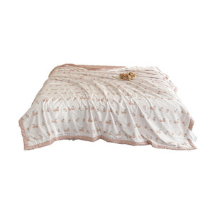 上新美庭家纺元気棉夏被柔软亲肤60支长绒棉空调被母婴儿童薄被子