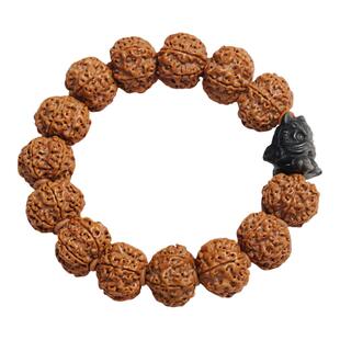 六瓣大金刚菩提子手串男盘玩佛珠手持龙纹原籽文玩配饰黑曜石醒狮