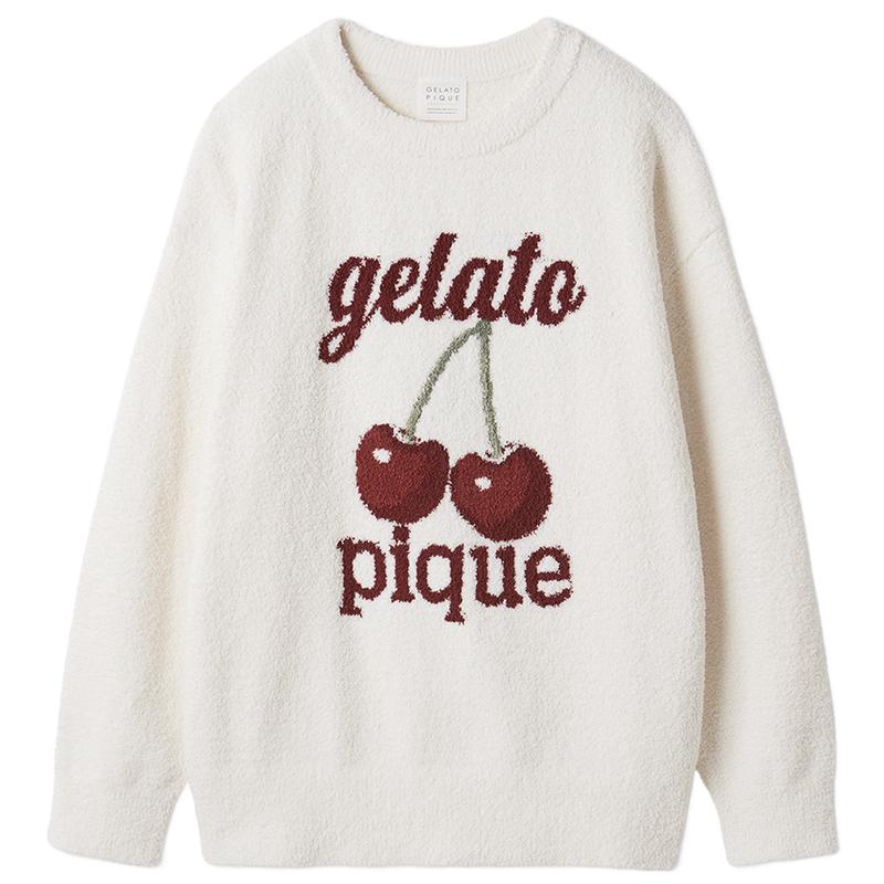 gelato pique26春夏新品女睡衣半边绒樱桃套头衫居家PWNT261072