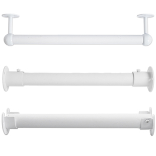 白色吊装浅衣柜杆窄吊柜纵向吊杆柜子顶装挂衣杆U型竖向衣通悬挂