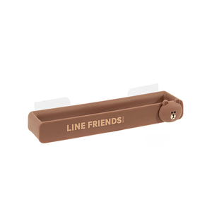 LINE FRIENDS浴室拖鞋架免打孔壁挂式卫生间墙壁沥水收纳置物架