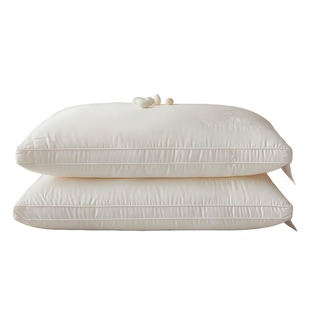 水星家纺五星级酒店枕头枕芯高档蚕丝护颈枕不塌陷助眠正品一对装