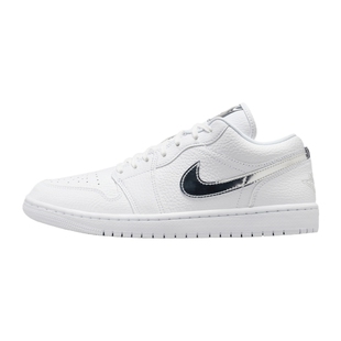 NIKE耐克女秋AIR JORDAN AJ1金属银大勾运动篮球休闲鞋IQ9381-100