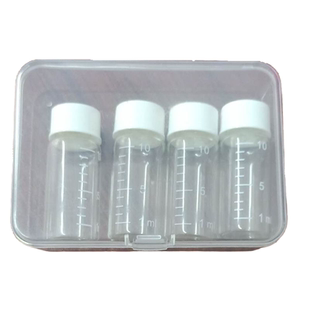 玻璃瓶带刻度遮光液体粉末防漏密封耐高温分装10毫升收纳盒小空瓶