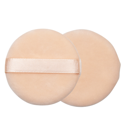 圆形蜜粉定妆短植绒毛双面散粉扑