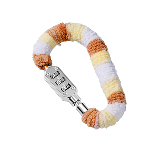 电动车头盔密码锁防盗锁电瓶车摩托车安全帽毛绒防盗锁防偷神器