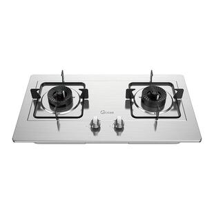 美的燃气灶双灶天然液化煤气家用台嵌入式不锈钢官方旗舰店灶具