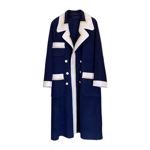 NancyCavally 90支100澳毛 年度战袍金丝撞色双面呢短/长款大衣